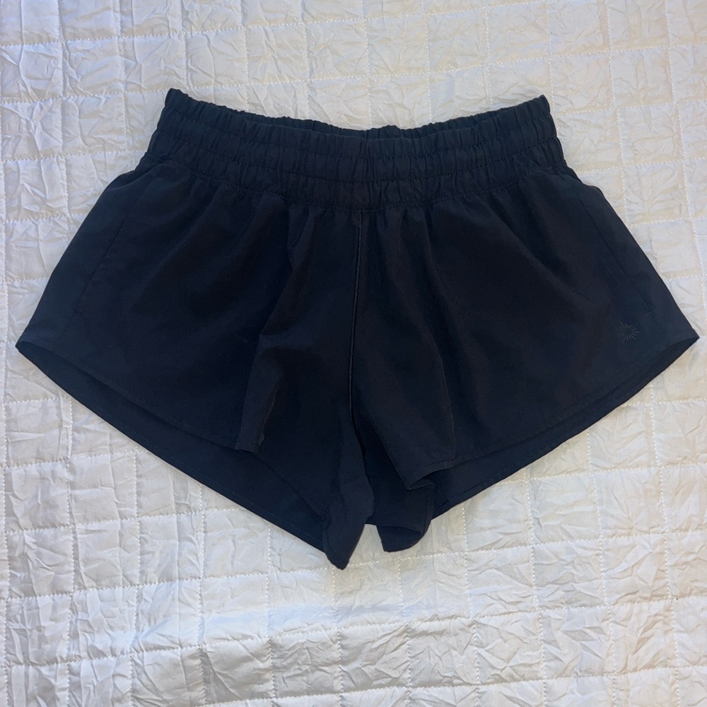 Aerie Black Athletic Shorts Lightweight Elastic Waist